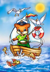 Opakowanie Puzzle 30 Maxi - Miś w łódce MAXIM