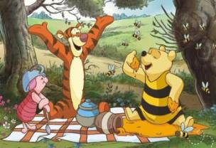 Opakowanie Puzzle 48 Kubuś puchatek na pikniku DINO