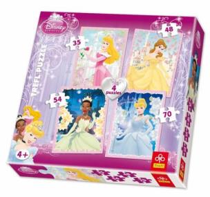 Okładka książki Puzzle 4w1 Księżniczki TREFL