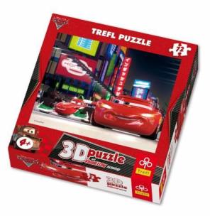 Okładka książki Puzzle 72 Auta Zygzak i Francesco 3D TREFL