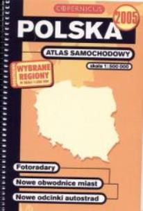 Okładka książki Atlas Samochodowy - Polska Wybrane Regiony