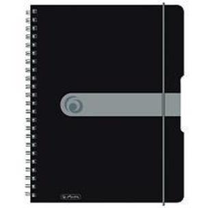 Opakowanie Brulion na spirali A4/80K kratka PP czarny