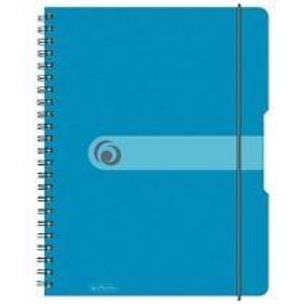 Opakowanie Brulion na spirali A4/80K kratka PP niebieski tr.