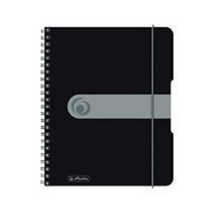 Okładka książki Brulion na spirali A5/80K kratka PP czarny