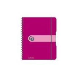 Opakowanie Brulion na spirali A6/100K kratka PP malinowy