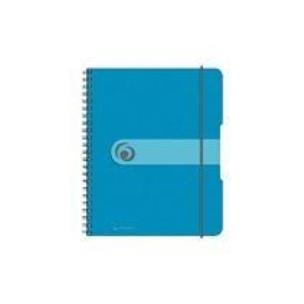 Opakowanie Brulion na spirali A6/100K kratka PP niebieski tr.
