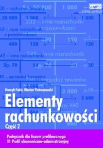 Okładka książki Elementy rachunkowości cz. 2 eMPi2 WZ