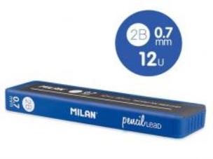 Opakowanie Grafity do ołówka 0,7mm 2B (12szt) MILAN
