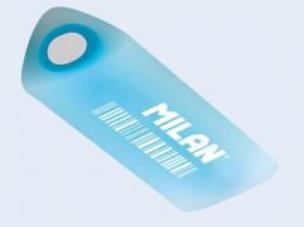 Opakowanie Gumka Neon niebieska przezroczysta (30szt) MILAN