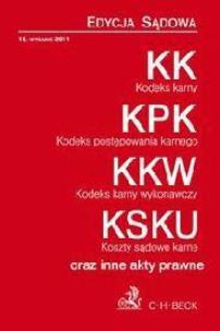 Okładka książki KK, KPK, KKW, KSKU  Edycja sądowa wyd. 15