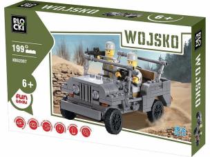Opakowanie Klocki Blocki Wojsko Jeep 199 elementów