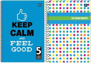 Opakowanie Kołozeszyt A4/100K kratka 5 kol. registrów (5szt)