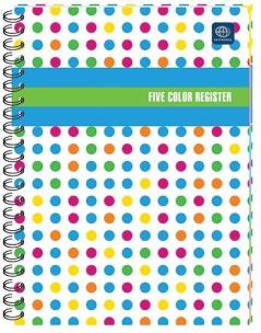 Opakowanie Kołozeszyt B5/160K kratka 5 kol registrów (5szt)