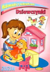Okładka książki Malowanki z nalepkami - Dziewczynki. Zuzia