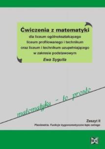 Okładka książki Matematyka LO Ćwiczenia  Z.P zeszyt 2 NOWIK WZ