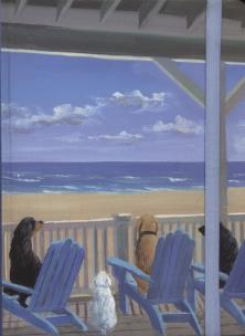 Opakowanie Notatnik Midi Psy na leżakach