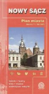 Okładka książki Plan Miasta - Nowy Sącz czerwona