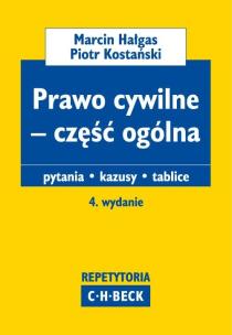 Okładka książki Prawo cywilne cz ogólna Pytania Kazusy Tablice