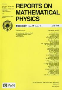 Opakowanie Reports on Mathematical Physics 75/2 2015 Kraj