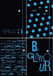 Opakowanie Teczka z gumką A4+ Black&Blue (10szt)