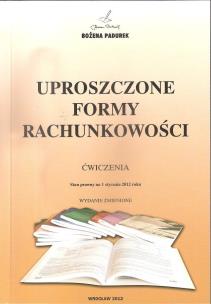 Okładka książki Uproszczone Formy Rachunkowości w. 2012