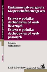 Okładka książki Ustawa o podatku dochodowym od osób fizycznych Ustawa o podatku dochodowym od osób prawnych. Einkom