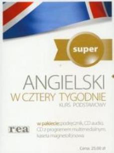 Okładka książki W 4 tygodnie  angielski biały SUPER REA