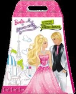 Okładka książki Zestaw książek z kredkami - Barbie w świecie mody