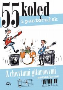 Okładka książki 55 kolęd i pastorałek z chwytami gitarowymi