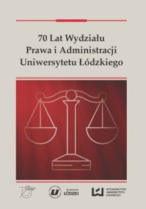Opakowanie 70 lat Wydziału Prawa i Administracji Uniwersytetu Łódzkiego