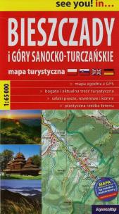 Opakowanie Bieszczady i Góry Sanocko-Turczańskie mapa turystyczna 1:65 000