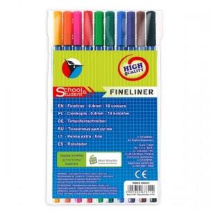 Opakowanie Cienkopis 0,4mm 10 kolorów etui