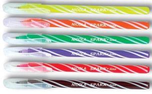 Opakowanie Długopis Nicola 0,6mm niebieski (6szt) SPARK LINE
