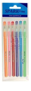 Opakowanie Długopis Pearl 0,6mm niebieski (6szt) SPARK LINE