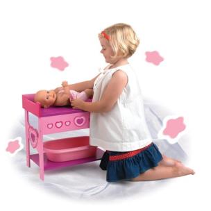 Opakowanie Drewniany stół do przebierania dla lalek