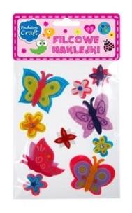 Opakowanie Filcowe naklejki motyle 10 sztuk