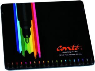 Opakowanie Flamastry Conte metalowe opakowanie 20 sztuk