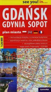 Opakowanie Gdańsk Gdynia Sopot plan miasta 1:26 000
