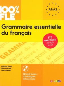 Okładka książki Grammaire essentielle du français poziom A1/A2 książka +  CD