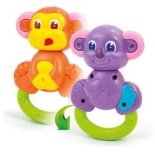 Okładka książki Grzechotka 2 w 1 Małpka - Miś Koala