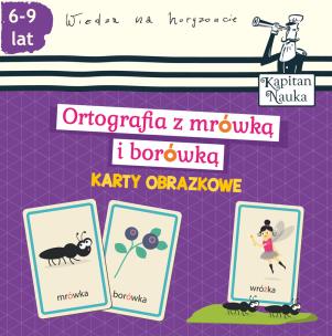 Okładka książki Karty obrazkowe Ortografia z mrówką i borówką (6-9 lat)