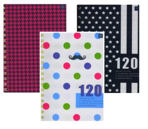 Opakowanie Kołozeszyt A5/120K kratka 75g PP przekładki (5szt)