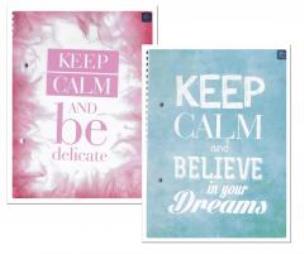 Opakowanie Kołozeszyt A5/80K kratka UV Keep Calm (5szt)