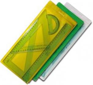 Opakowanie Komplet kreślarski duży 30cm 4-elementowy FAIBO