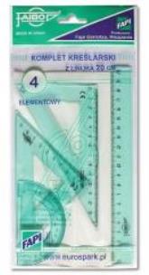 Opakowanie Komplet kreślarski mały 16cm 3-elementowy FAIBO