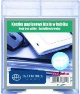 Opakowanie Kostka papierowa biała 85x85x70 mm w kubiku