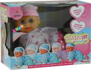 Opakowanie Lalka bobas raczkuje śmieje sie mówi różowe serca