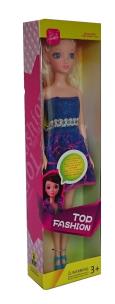 Opakowanie Lalka Top Fashion 29 cm blond włosy niebieska sukienka