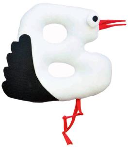 Okładka książki Maskotka / Przytulanka - literka B Bocian