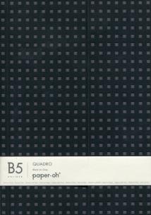 Opakowanie Notatnik B5 Paper-oh Quadro Black on Grey gładki